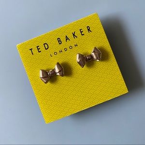Ted Baker London Sweetie Bow Stud Silver Earrings